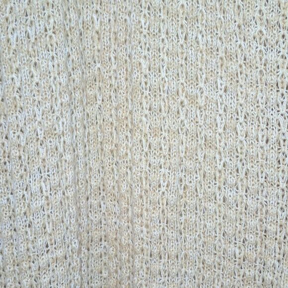 Crochet BOHO Open Cardigan Sweater Vest Duster Maxi 100% Cotton SOFT Mossimo L - Picture 7 of 15